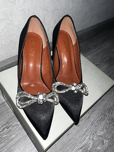 Туфли: Элегантные женские туфли-лодочки LUXURY - Цвет: черный, с едва — 2