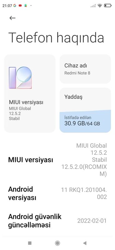 islemis telfonlar: Xiaomi