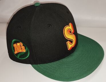 шапочки с надписями: Кепка-бейсболка New Era 59FIFTY Cooperstown (Seattle Mariners)