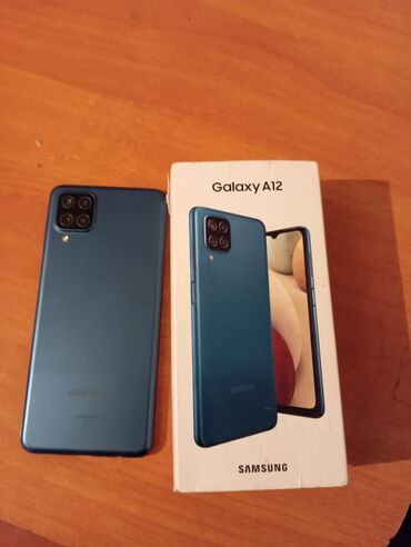 Samsung: Samsung Galaxy A12, Б/у, 128 ГБ, цвет - Синий, 2 SIM