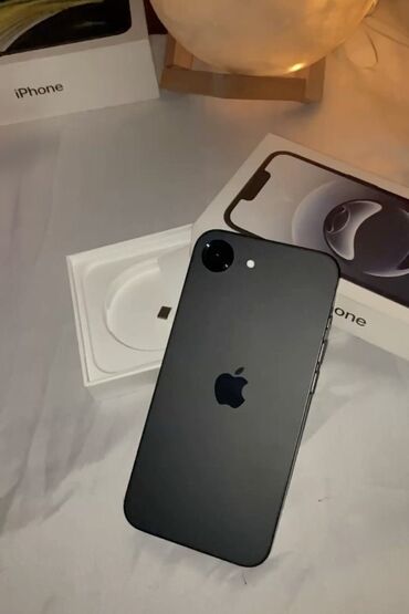 телефоны бу айфон: IPhone 16, Колдонулган, 128 ГБ, Кара, Куту, 100 %