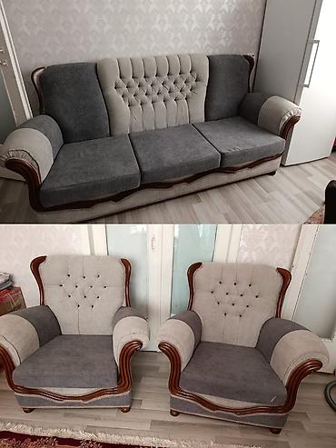 Klassik üslubda salon dəsti – 3 nəfərlik divan + 2 ədəd kreslo -