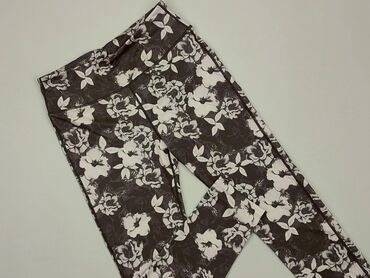 Legginsy: Legginsy M (EU 38), stan - Bardzo dobry, wzór - Kwiatowy, kolor - Szary