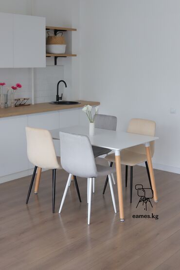 стол деревянный: Кухонный Стол, цвет - Белый, Новый