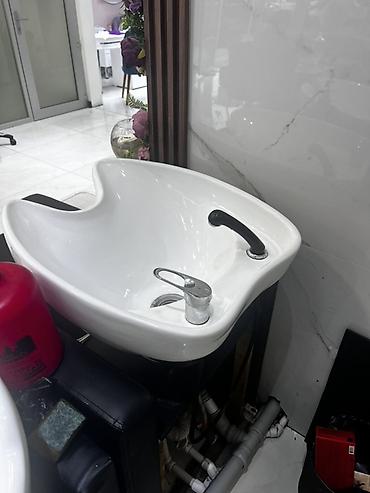Salon, tibbi mebel: Salon üçün yuyucu kreslo (şampun çanağı ilə) - Tip: Peşəkar saç yuma — 4