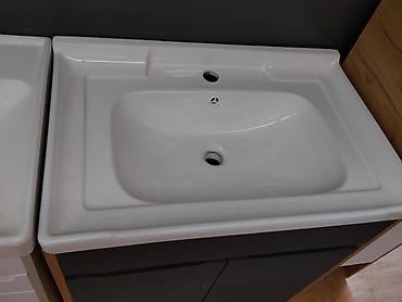 silver kitchen: Тумба с умывальником для ванной комнаты - Комплект: напольная тумба — 2