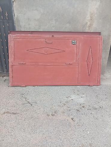 beton panel satilir: Metal darvaza dəsti - Material: qalın metal/sac - Rəng: qırmızı astar — 3