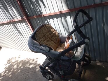 Коляски: Коляска, цвет - Серебристый, Б/у — 9