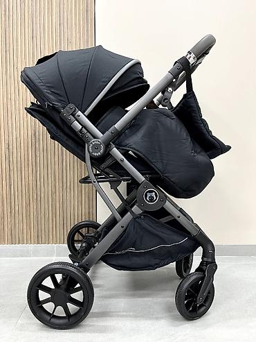 900: Детская прогулочная коляска Ining Baby 103 PRO (Black) — стильная — 2