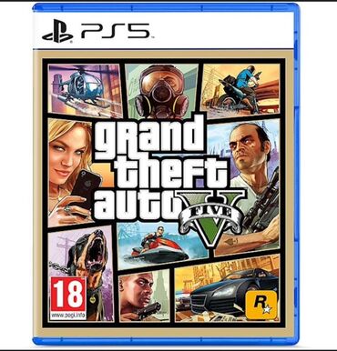 PS5 (Sony PlayStation 5): PlayStation 5 üçün Grand Theft Auto V oyun diski. Bu, məşhur GTA V