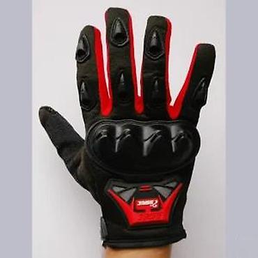 Oprema za bicikliste: Moto zaštitne rukavice – crno/crvene - Ojačani štitnici za članke od — 11