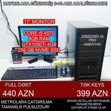 Masaüstü kompüterlər və iş stansiyaları: Oyun üçün Kompüter "Gaming Core i5 4570 GTX1050Ti 4GB 256GB NVME” ⭐Tək — 3