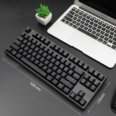 Другие аксессуары для компьютеров и ноутбуков: Чёрная клавиатура Royal Kludge RK987. Тип подключения: по проводу, по
