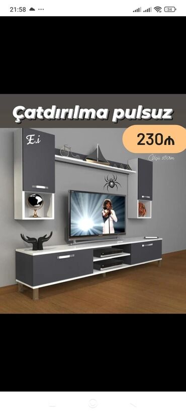 белый рабочий стол: TV altlığı ve tumba at lalafo.az белый рабочий стол: TV altlığı ve tumba