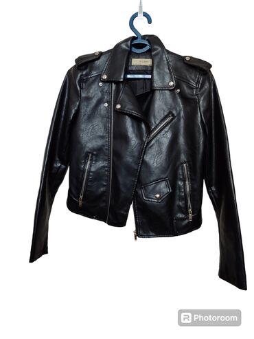 кожаные женские куртки: Кожаная куртка, Укороченная модель, S (EU 36)