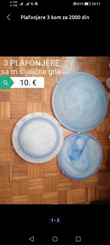 led plafonjere sa zvučnikom: Ceiling lamp, color - Light blue, Used