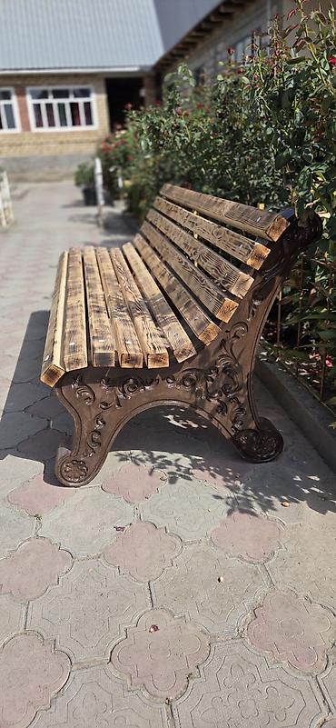 большой фикус: Скамейка Дерево, Со спинкой, Без крыши — 2