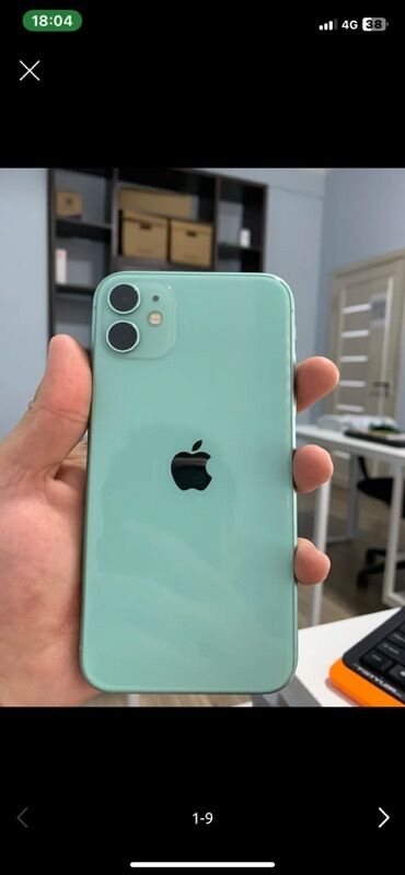 не рабочие видеокарты: IPhone 11, Колдонулган, 128 ГБ, Жашыл