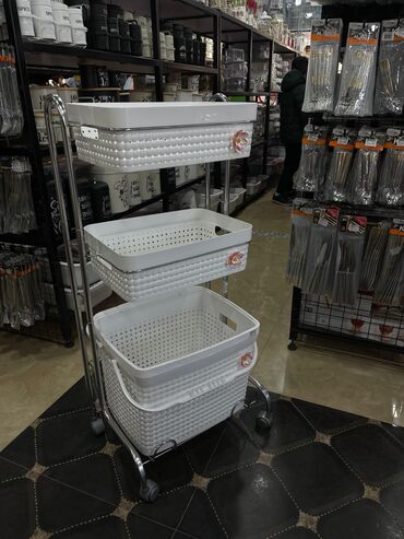 Губки и щетки: 3 Mərtəbəli Təkərli Plastik Səbət – Satılır Ev və mətbəxiniz üçün