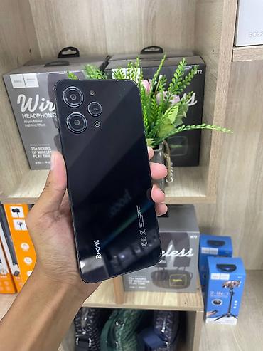 хиоми 13: Redmi, Redmi 12, Б/у, 256 ГБ, цвет - Черный, 2 SIM — 1