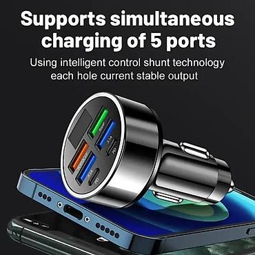 akcija ventilatora: Brzi USB punjač za automobil sa 6 portova (PD+QC3.0) T-7NOVO. Opis — 5