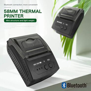cherno belyj printer 3v1: Мини принтер NT-1809DD Netum Арт.3101 58mm Mini Bluetooth Printer