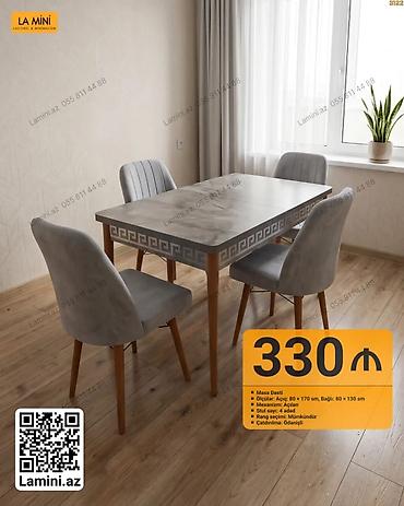 Mebel: Masa dəsti – La Mini - Tərkib: 1 masa + 4 stul - Mexanizm: açılan — 1