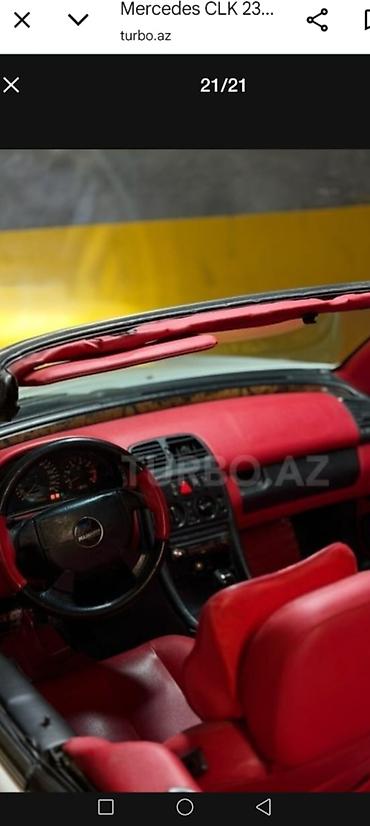 mesok satisi: Mercedes-Benz CLK Cabriolet – ağ eksteryer, parlaq qırmızı dəri — 2