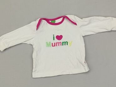 bluzka z falbankami na rękawach: Bluzka, Mothercare, 3-6 m, stan - Zadowalający