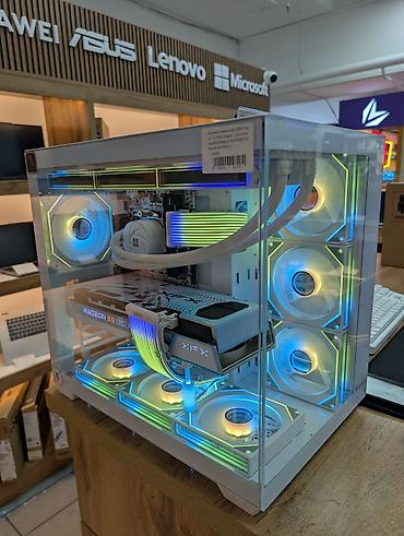 телевизор 27 дюймов: Компьютер, ядер - 16, ОЗУ 32 ГБ, Игровой, Б/у, AMD Ryzen 7, AMD Radeon RX 6900 XT, NVMe — 2