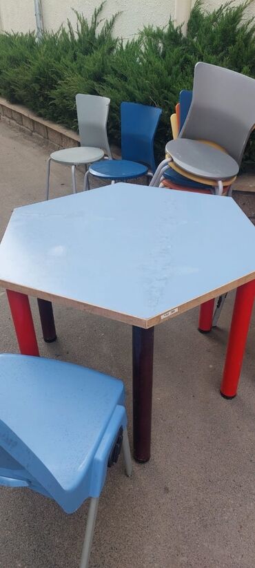 Bağ və bostan üçün digər məhsullar: Stol uşaq bagçası üçün möhkəm tək 50. M 6 stullar 120 m dəst tək — 6