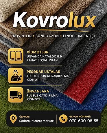 qazon ot: 🧶 KOVROLİT SATIŞI – MÜNASİB QİYMƏT, YÜKSƏK KEYFİYYƏT! 🧶 Ev, ofis — 1