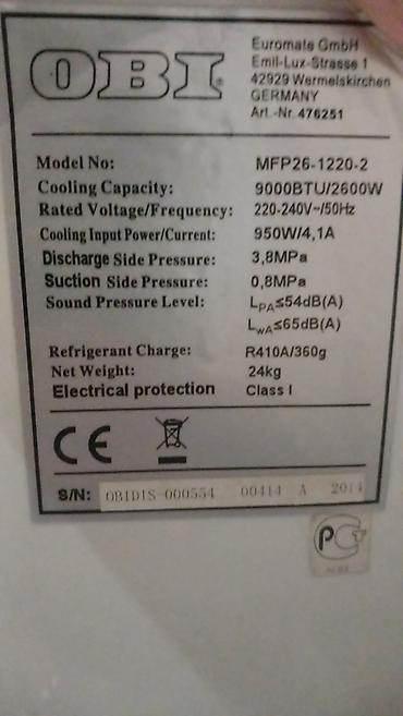 Kondisionerlər: Kondisioner İşlənmiş, 20-25 kv. m, Monoblok — 3