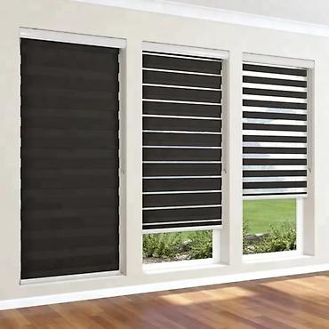 qara parca: Zebra və klassik rulon jalüzlər - Model və üslub: Zebra (iki qat – — 2