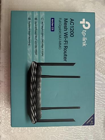 wifi modemleri: TP-Link Archer C6 – AC1200 Mesh Wi-Fi Router Qiymət: 65 AZN Yenidir — 1