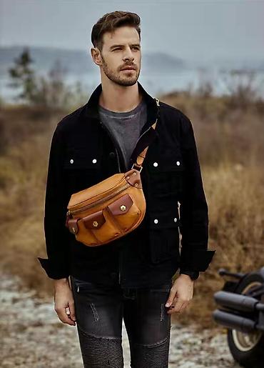 Поясные сумки, бананки: Поясная сумка, бананка, Материал: Натуральная кожа, Мужские — 10