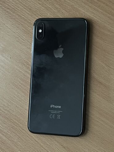 Apple iPhone: IPhone Xs Max, Б/у, 64 ГБ, Space Gray, Защитное стекло, Чехол, Коробка, 82 %