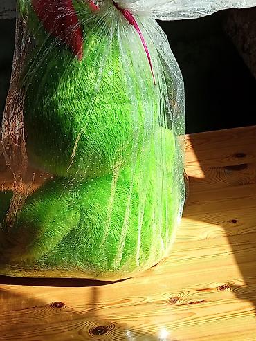 Yumşaq oyuncaqlar: Böyük ölçülü plyuş ayıcık - Rənglər: yaşıl və qırmızı, ağ yanaqlarla — 8