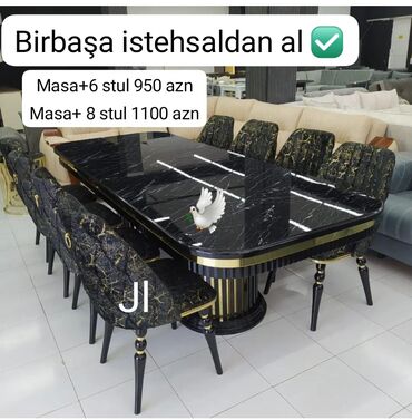 старые стулья: Yeni, Dördbucaq masa, 6 stul