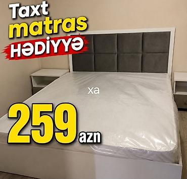 www.saloglu.com qiymetleri: Taxt dəsti – matras hədiyyə! - Ölçü: ikinəfərlik taxt - Rəng: ağ — 1