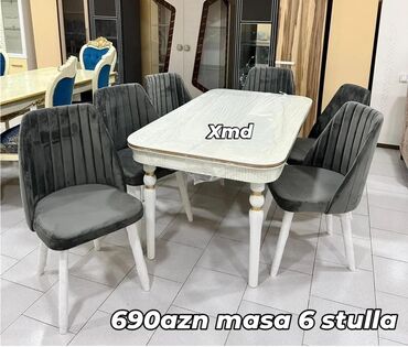 Dolablar: Qonaq otağı üçün, Açılmayan, Dördbucaq masa, 6 stul