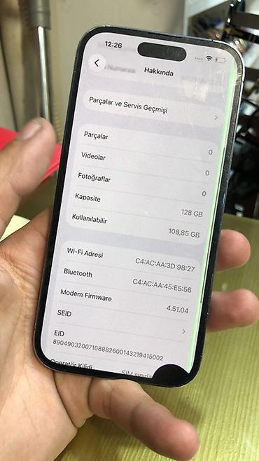 iphone 14 pro ekranı: IPhone 14 Pro, Deep Purple, Face ID — 6