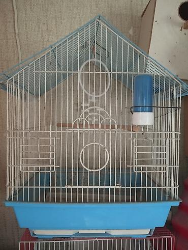 Quş qəfəsi dəsti - Material: möhkəm metal barmaqlıqlar, plastik