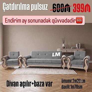 Yeni, Divan, 2 kreslo, Divan, Bazalı, Açılan