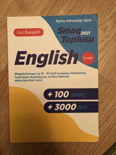 ingilis dili 1 ci hisse test toplusu pdf: İngilis dili İnci Baxşəlili sınaq toplusu 2021 ci il