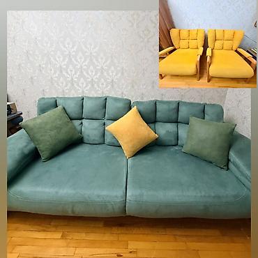 Türkiyə istehsalı divan kreslo dəsti satılır 600₼.Heç bir problemi