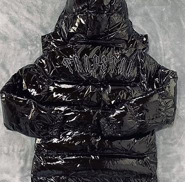 куртка балон: Глянцевый пуховик Trapstar Black - Цвет: черный, лаковый — 2