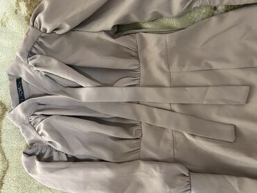 платье халат с разрезом: Вечернее платье, Классическое, Длинная модель, С рукавами, S (EU 36), M (EU 38)