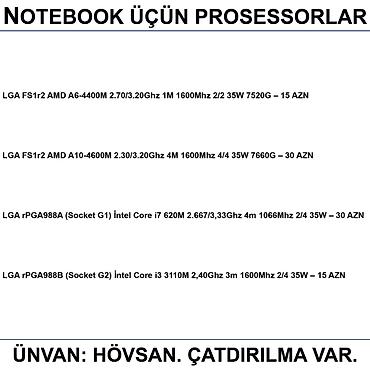 1155: Prosessorlar 📍Ünvan: Bakı şəh, Suraxanı ray, Hövsan qəs. YOXLAMAĞA — 3