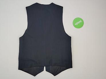pull ov: Męska kamizelka garniturowa – granatowa, wełniana - Klasyczny — 3